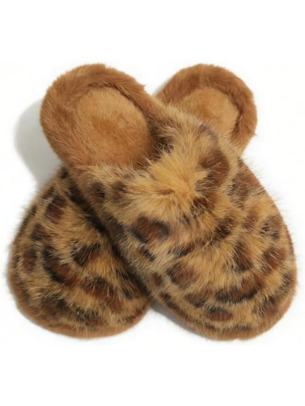 Cozy Fuzzy Leopard Print Slippers | Soft Plush Indoor/Outdoor Winter Slides